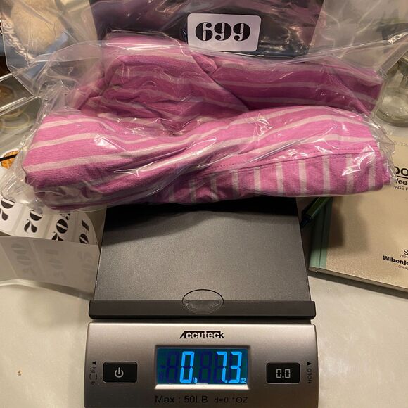 Soft Surroundings Fuchsia Striped V-Neck Short Cuffed Dolman Sleeves Size XL - Picture 9 of 9